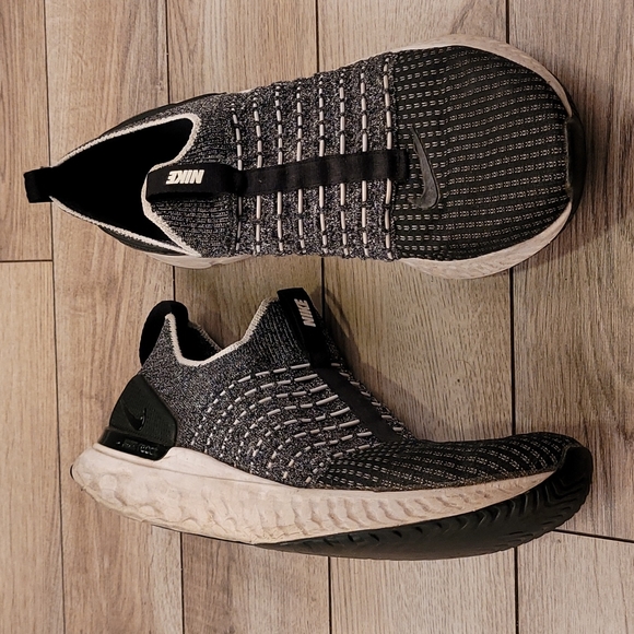 NIKE React Phantom Run Flyknit Black CJ0277-003 Men's Sz 11